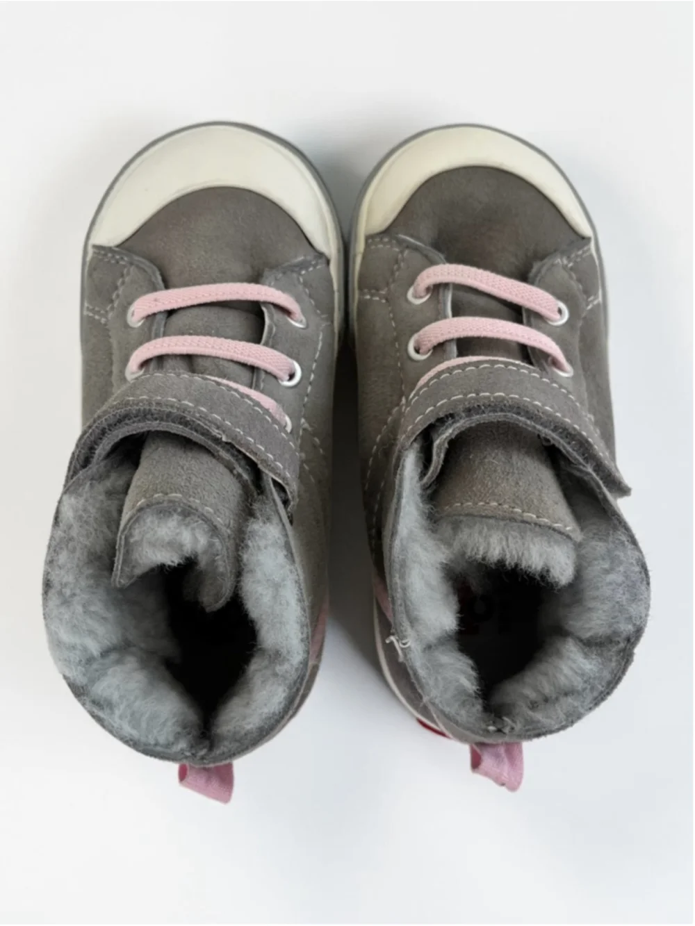 See Kai Run Devon Shearling Lined Winter Sneakers Gray Pink Toddler 9